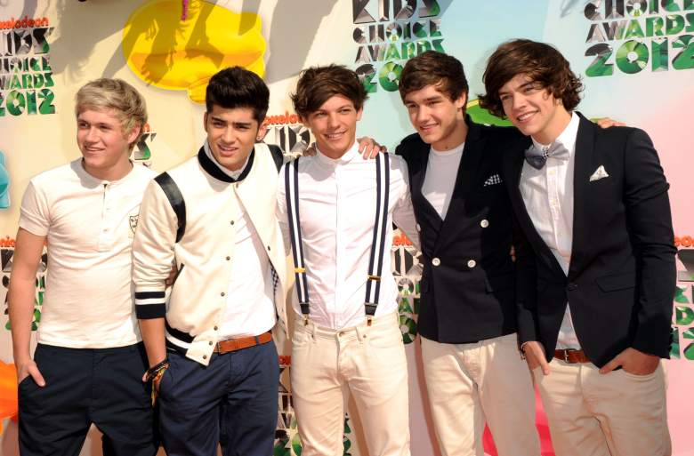 One Direction attends Nickelodeon's 25th Annual Kids' Choice Awards in 2012